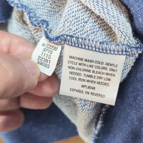 Men's Blue Zip-Up Sweater - Picture 6 of 6